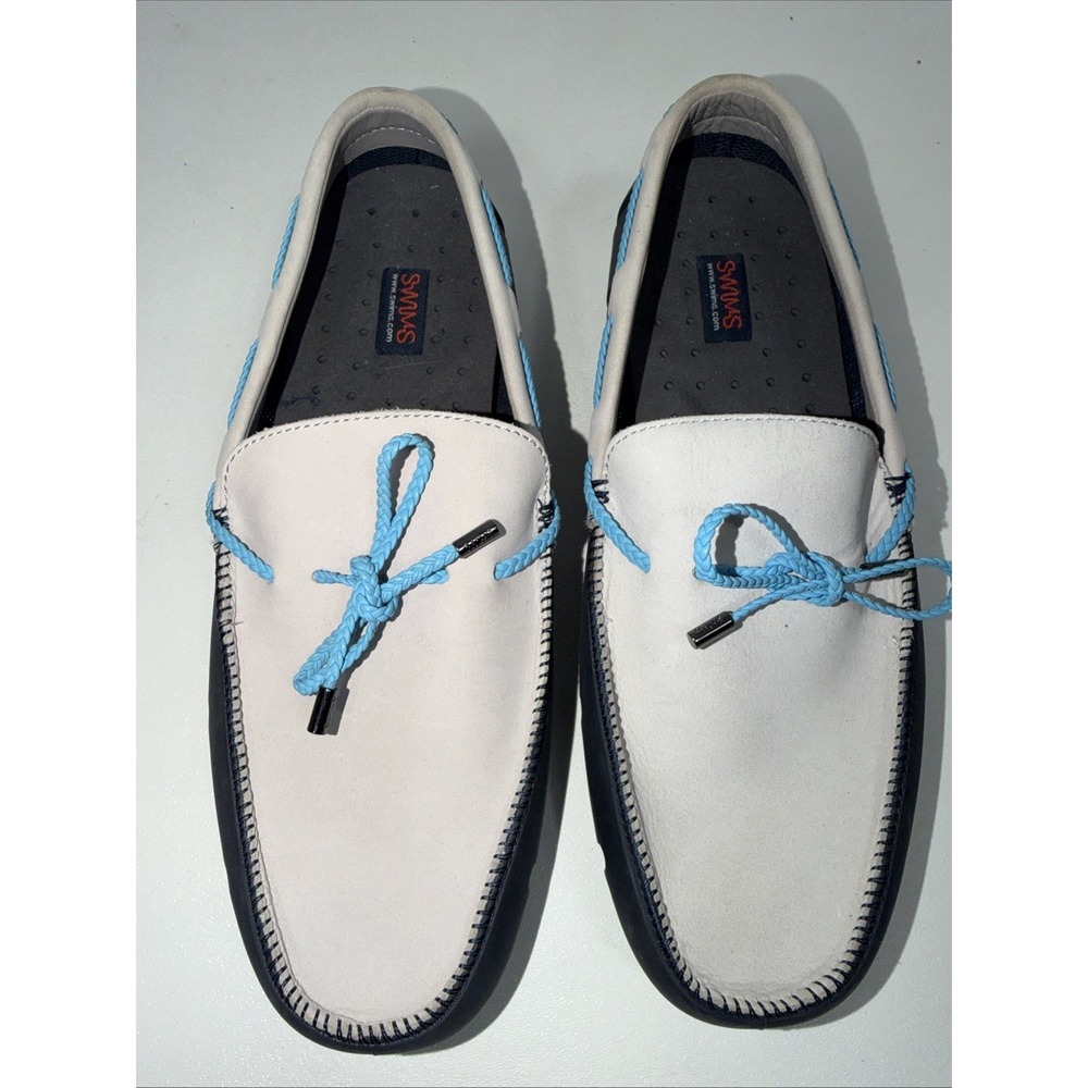 SWIMS Braided Lace Lux Loafer Driver Nubuck Shoes Men's Size 8.5